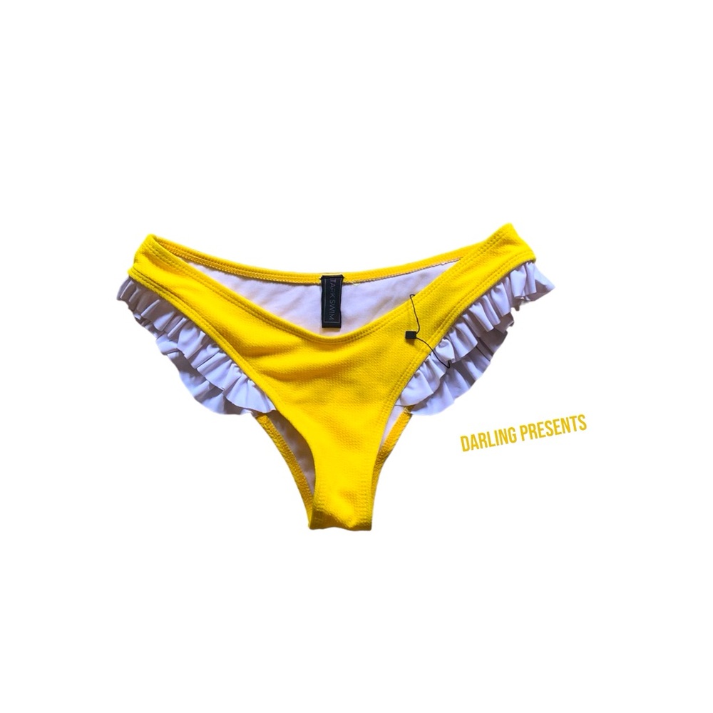 Stark Ruffle Swimsuit Bikini Bottom Women Color Yellow Size M